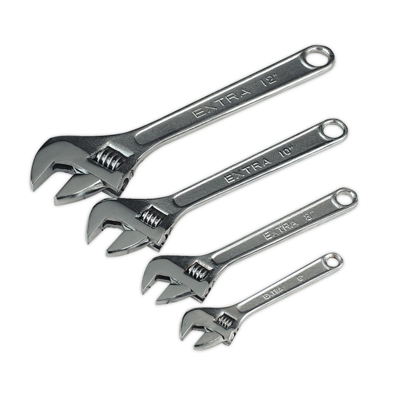 Adjustable Wrench Set 4pc 150, 200, 250 & 300mm - S0449