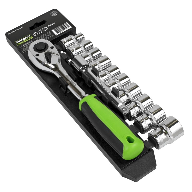 Socket Set 12pc 1/2"Sq Drive WallDrive Metric - S01244