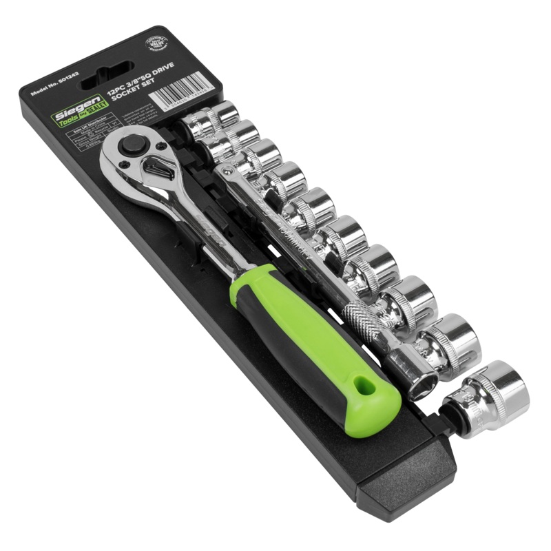 Socket Set 12pc 3/8"Sq Drive WallDrive Metric - S01242