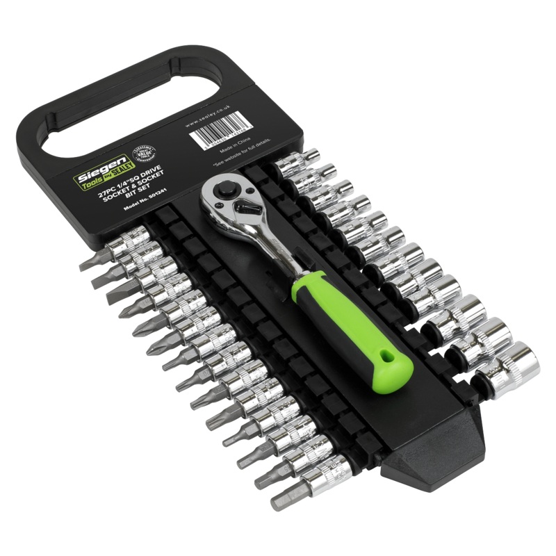 Socket & Socket Bit Set 27pc 1/4"Sq Drive WallDrive Metric - S01241