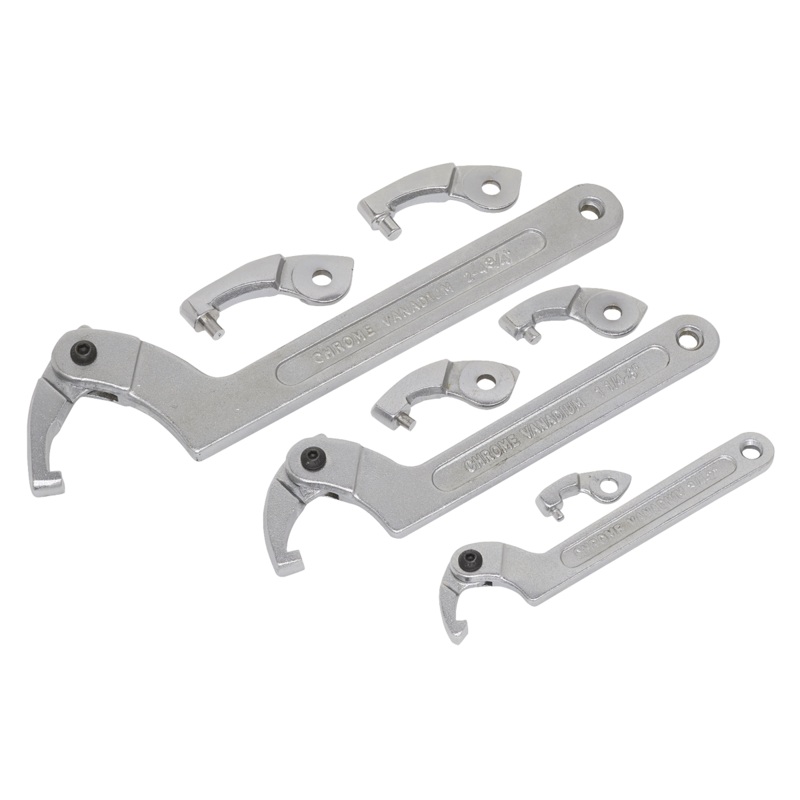 Adjustable C-Spanner - Hook & Pin Wrench Set 11pc - SMC2