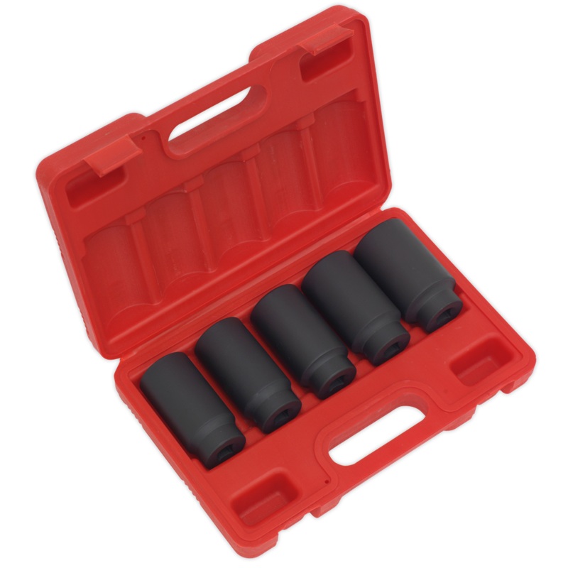 Impact Hub Nut Socket Set 5pc 1/2"Sq Drive - SX050
