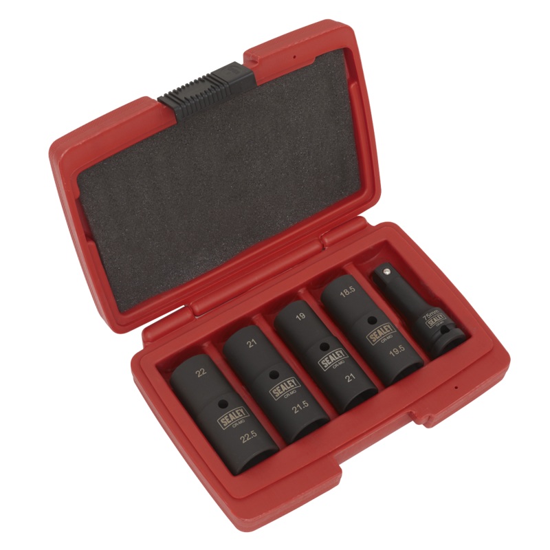 Impact Socket Set 1/2"Sq Drive 77mm Double Ended 18.5 x 22.5mm - 5pc - SX1820
