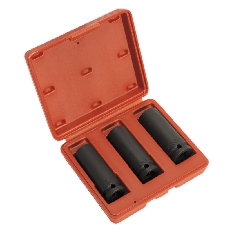 Impact Socket Set 3pc Deep 1/2"Sq Drive - SX043