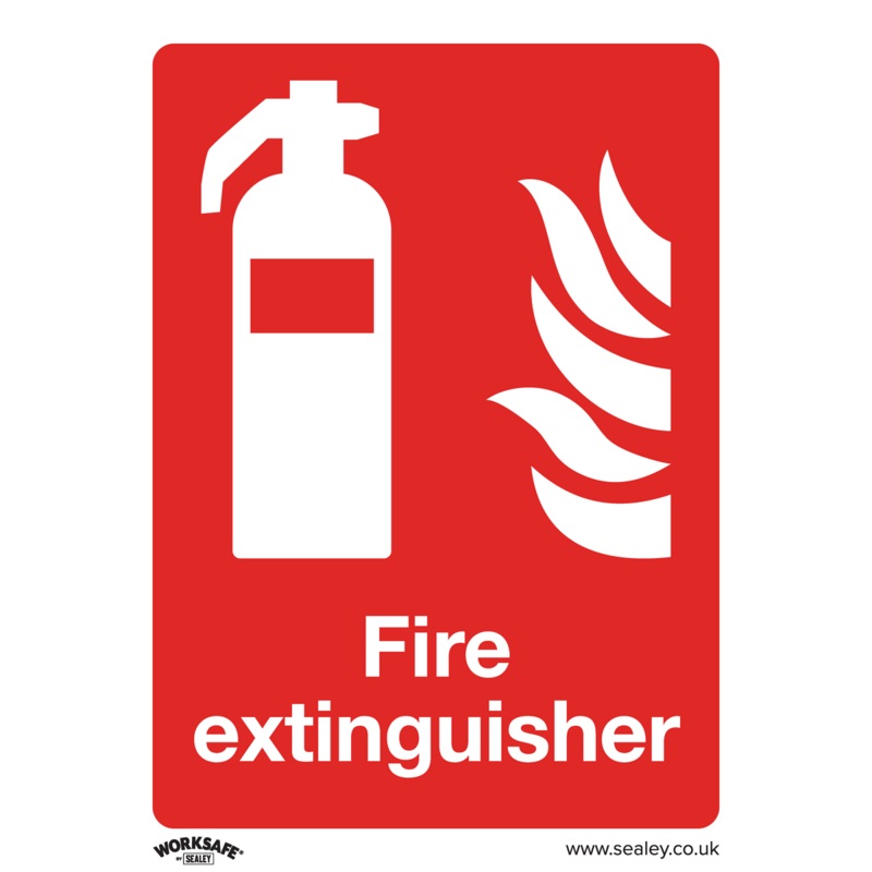 Prohibition Safety Sign - Fire Extinguisher - Rigid Plastic - Pack of 10 - SS15P10