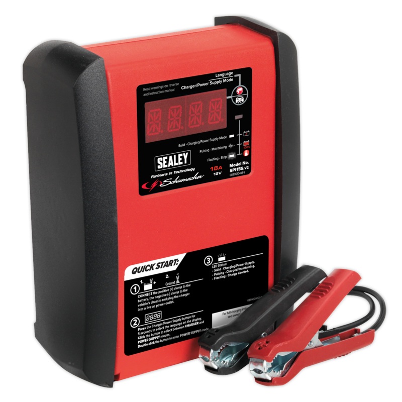 Schumacher Intelligent Speed Charge Battery Charger/Maintainer 15A 12V - SPI15S
