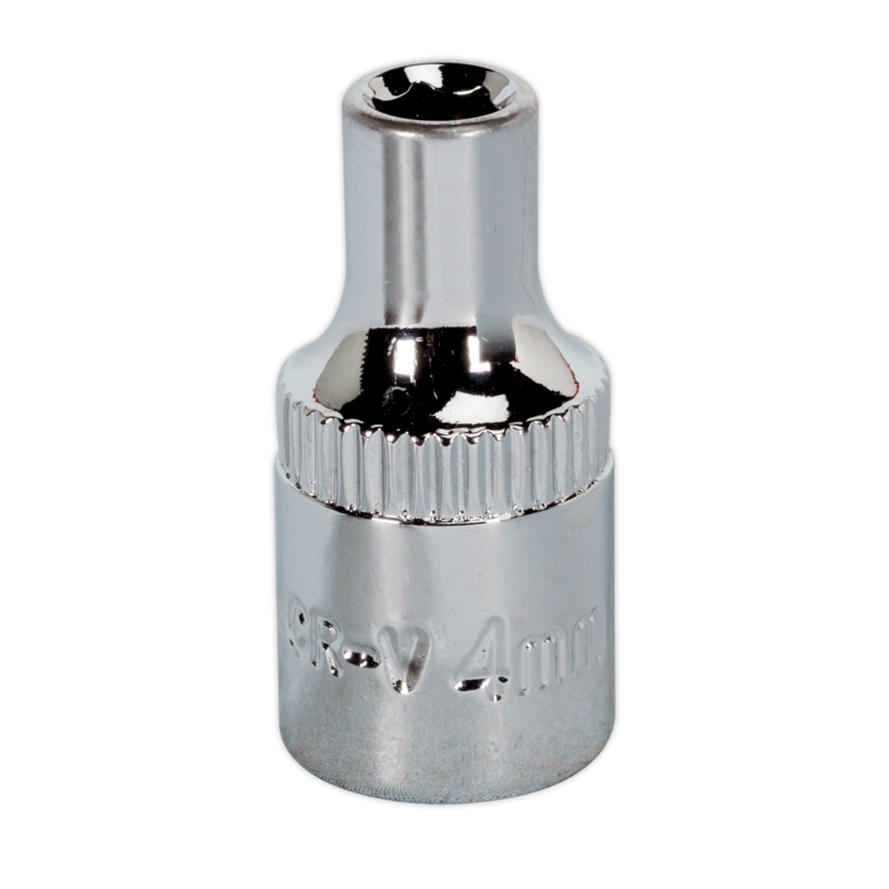 WallDrive Socket 4mm 1/4"Sq Drive Fully Polished - SP1404