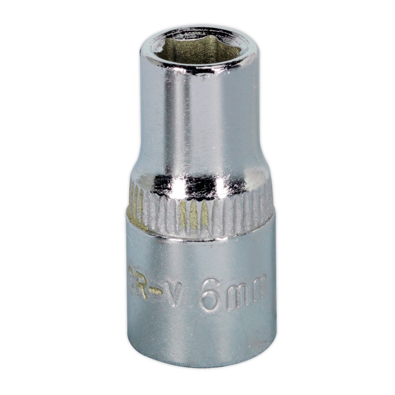 WallDrive Socket 6mm 1/4"Sq Drive Fully Polished - SP1406